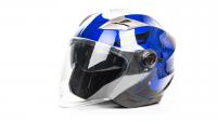Шлем мото открытый HIZER B208  #3 (2 визора)