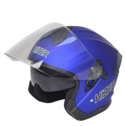 Шлем мото открытый HIZER J232 №2 (M) matte blue (2 визора)
