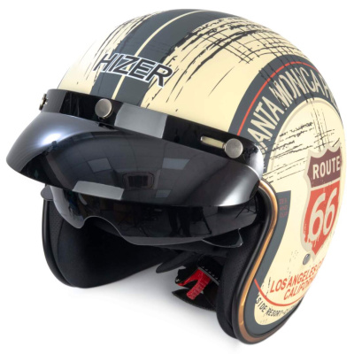 Шлем мото открытый HIZER J510 #1