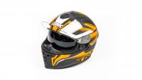 Шлем мото интеграл GTX 5672 (L) #2 BLACK/FLUO ORANGE GREY (2 визора)
