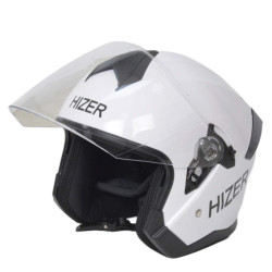 Шлем мото открытый HIZER J232 №1 (M) white (2 визора)