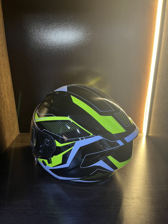 Шлем мото открытый GTX 278 №2 (L) BLACK/FLUO YELLOW WHITE (2 визора) купить за 9 400 ₽