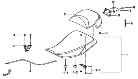 511933 Замок сиденья для квадроцикла TGB купить за 4 929 ₽
