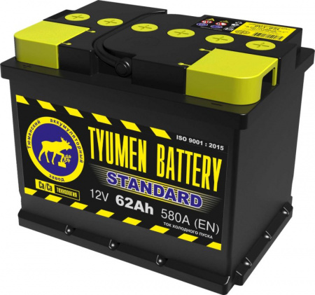 62 п.п. Tyumen Battery "STANDARD" 580А (242*175*190) купить за 5 000 руб.
