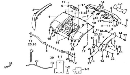 514494 Расширитель кузова, задний, правый для квадроцикла TGB купить за 6 100 ₽