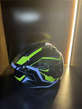 Шлем мото открытый GTX 278 №2 (L) BLACK/FLUO YELLOW WHITE (2 визора) купить за 9 400 ₽