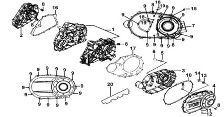 924055 Прокладка картера двигателя для квадроцикла TGB купить за 4 092 ₽