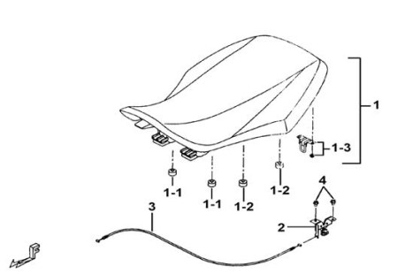 511933 Замок сиденья для квадроцикла TGB купить за 4 929 ₽