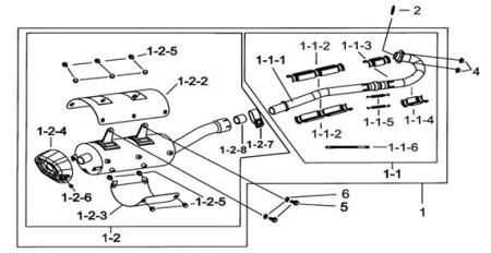 910485 Задняя декоративная крышка глушителя для квадроцикла TGB купить за 9 858 ₽