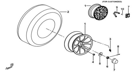 518620Y Колпачок колесного диска для квадроцикла TGB купить за 3 490 ₽