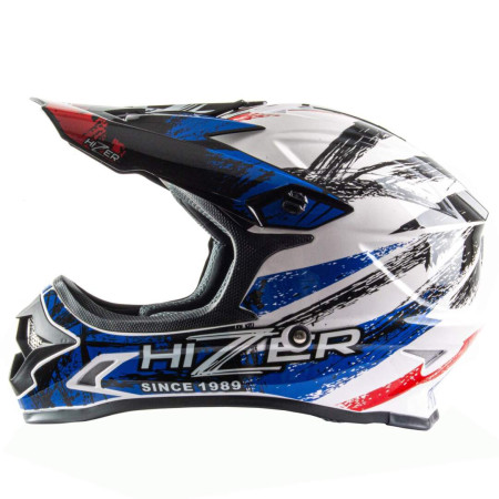 Шлем мото кроссовый HIZER J6805 #1  Синий  XL