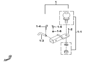 514068 Палец фаркопа для квадроцикла TGB купить за 3 720 ₽